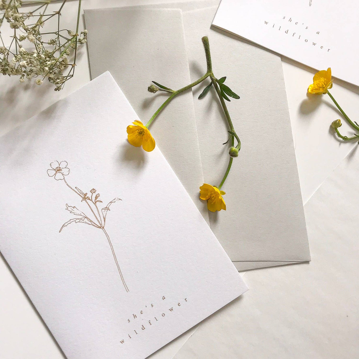 'She's a Wildflower' Botanical card