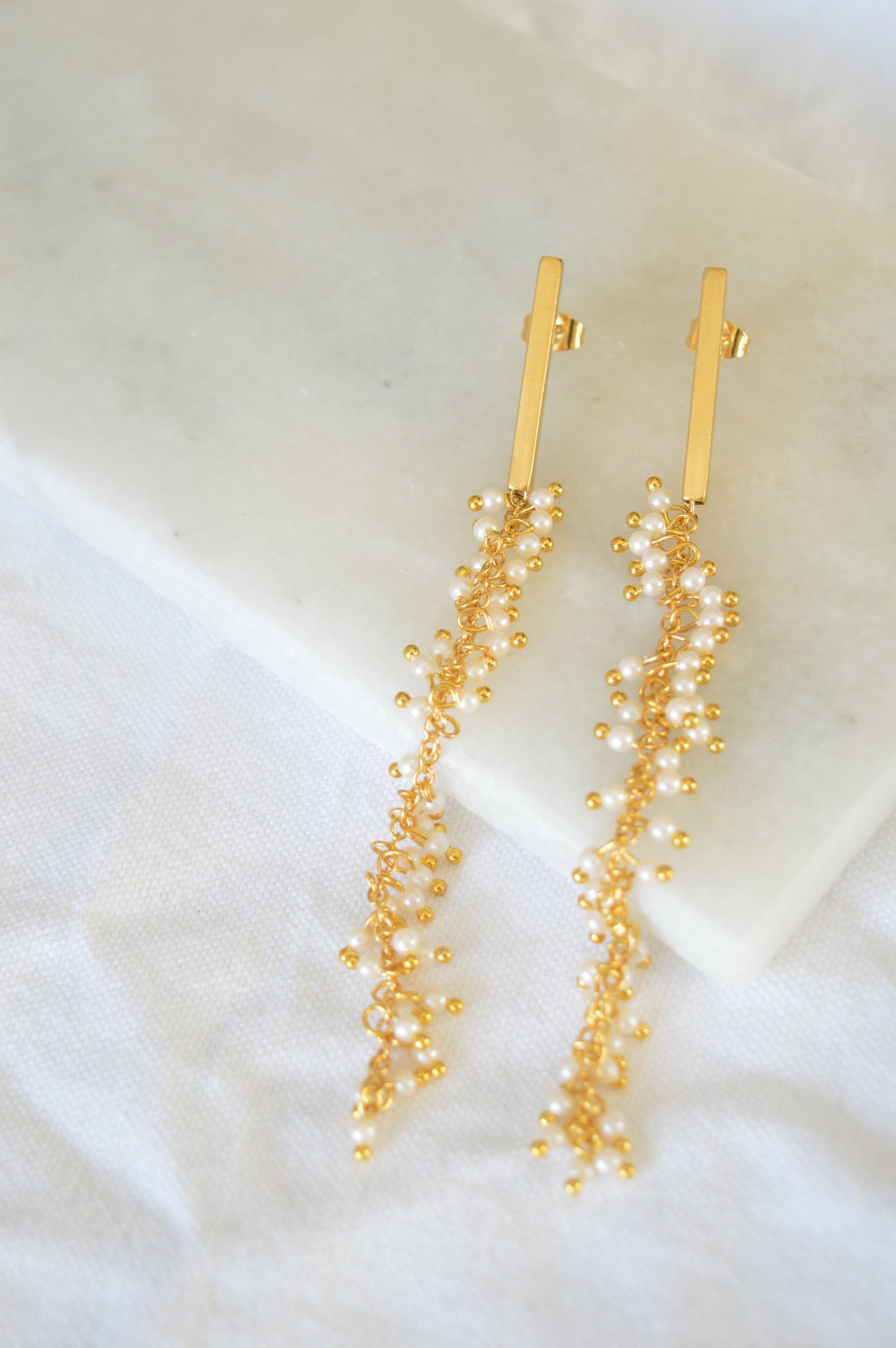 CASCADE • Pearl Drop Earrings