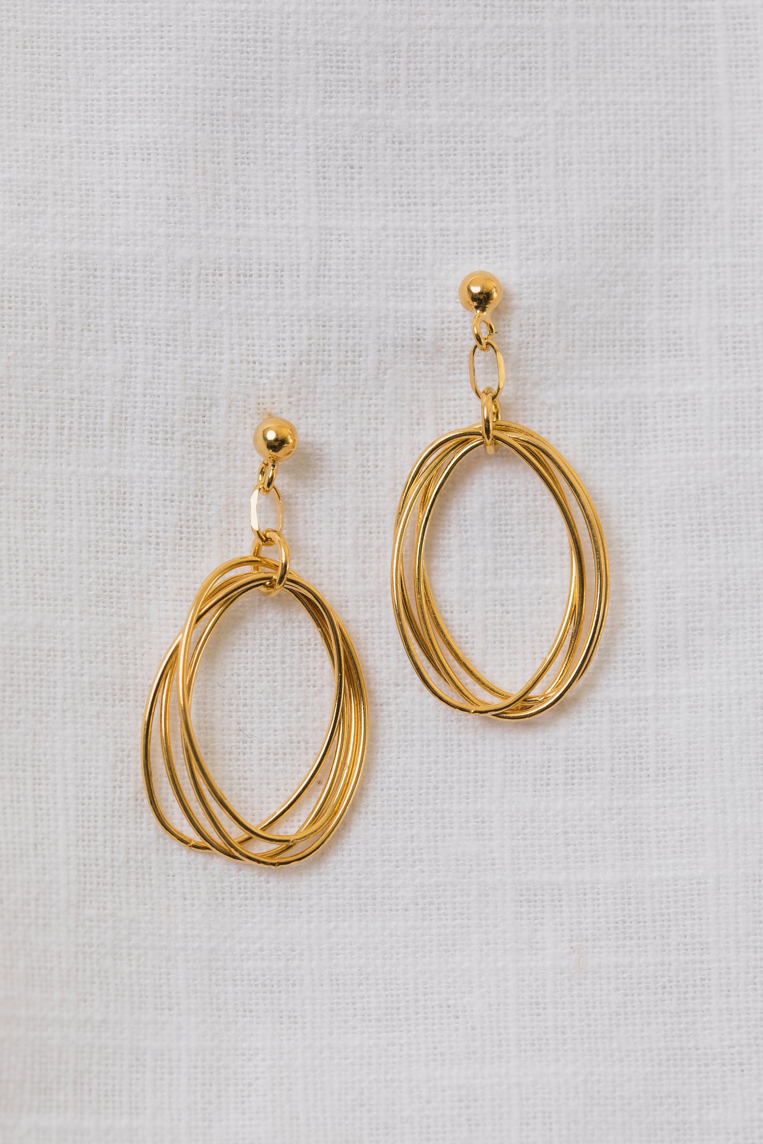 AVA • Gold Plated Drop Earrings