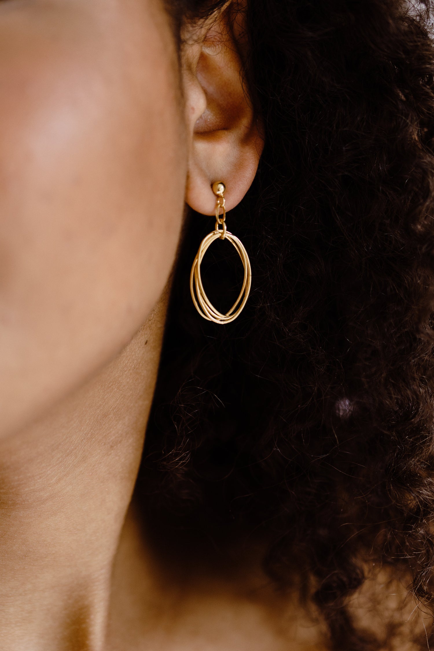 AVA • Gold Plated Drop Earrings