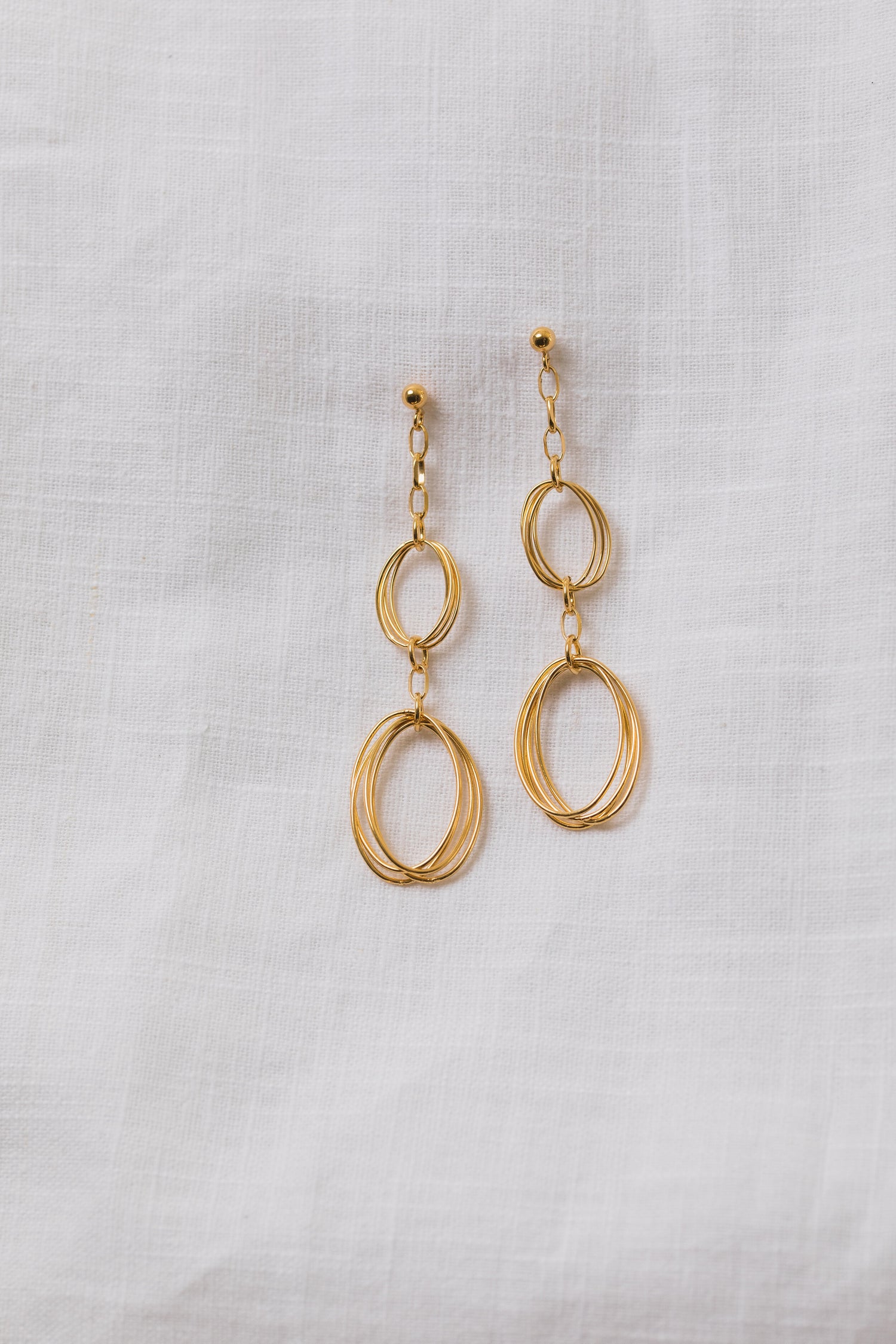 AVA • Gold Plated Drop Earrings