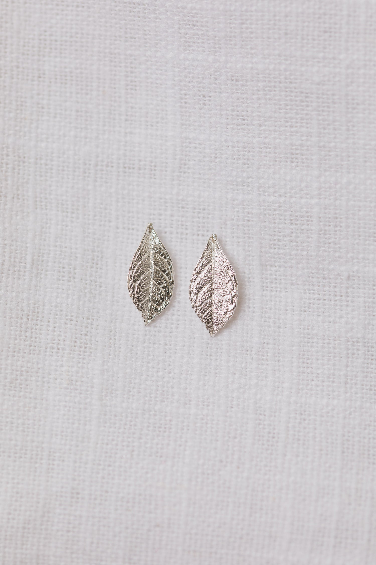 FERN • Silver Leaf Studs