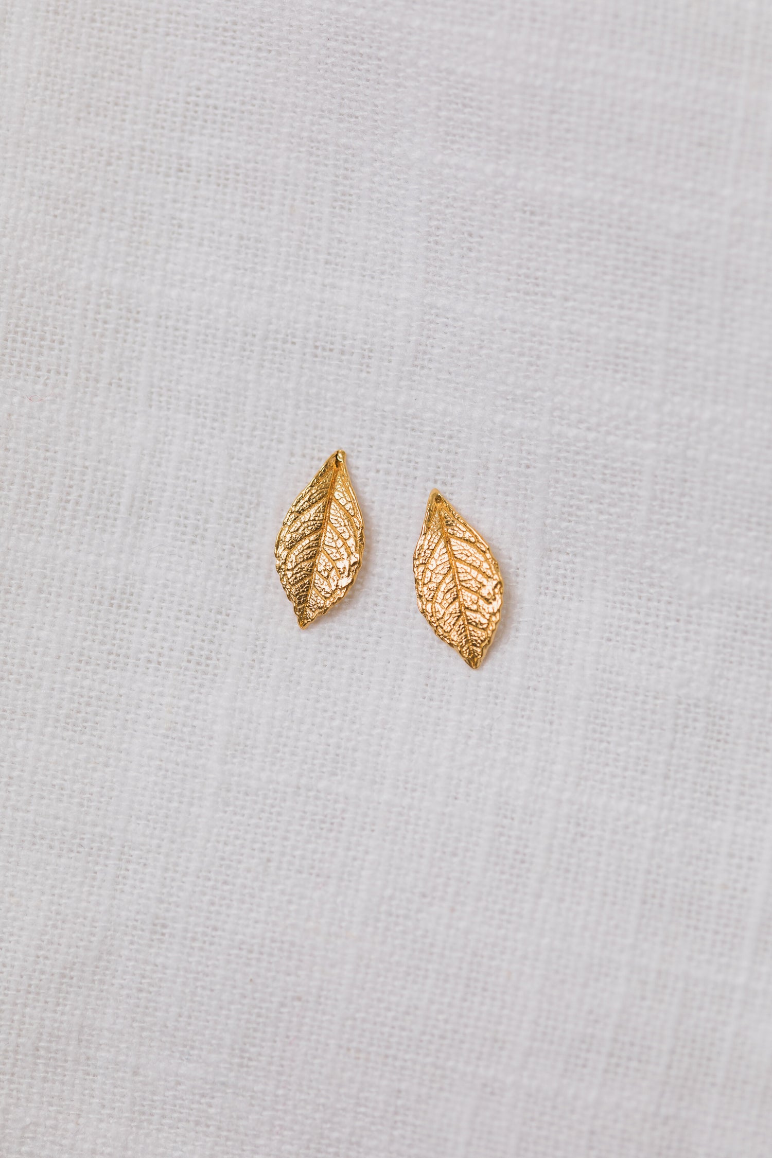 FERN • Gold Plated Leaf Studs