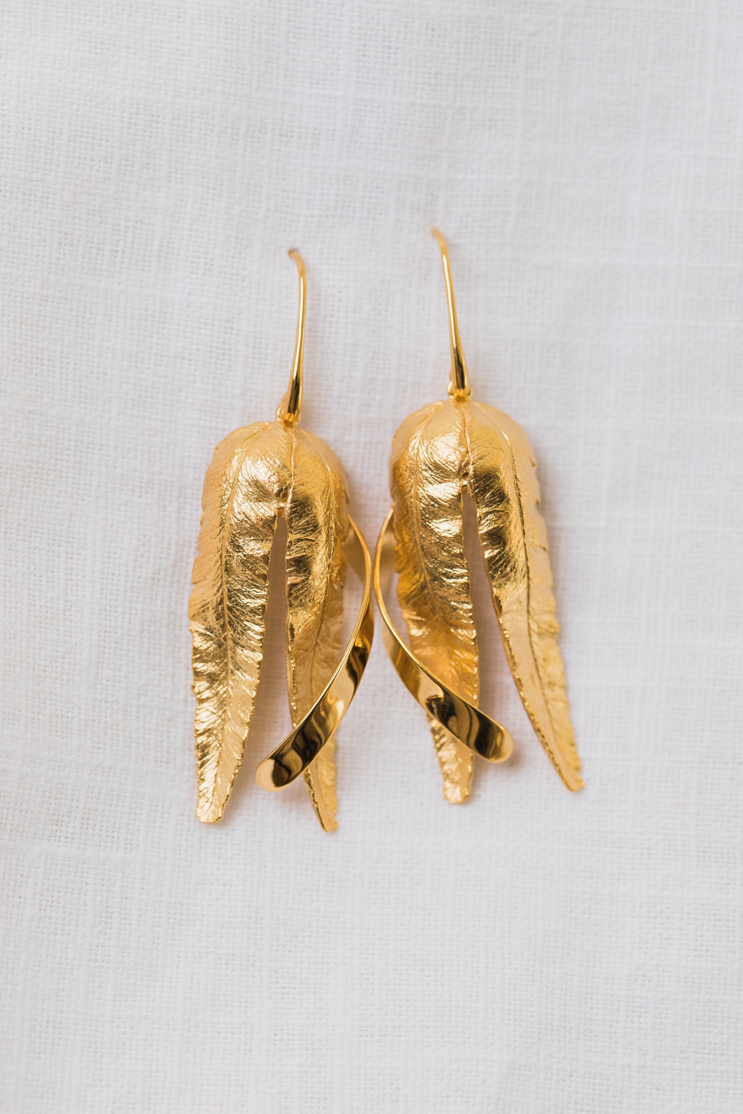 FERN • Statement Leaf Drop Earrings