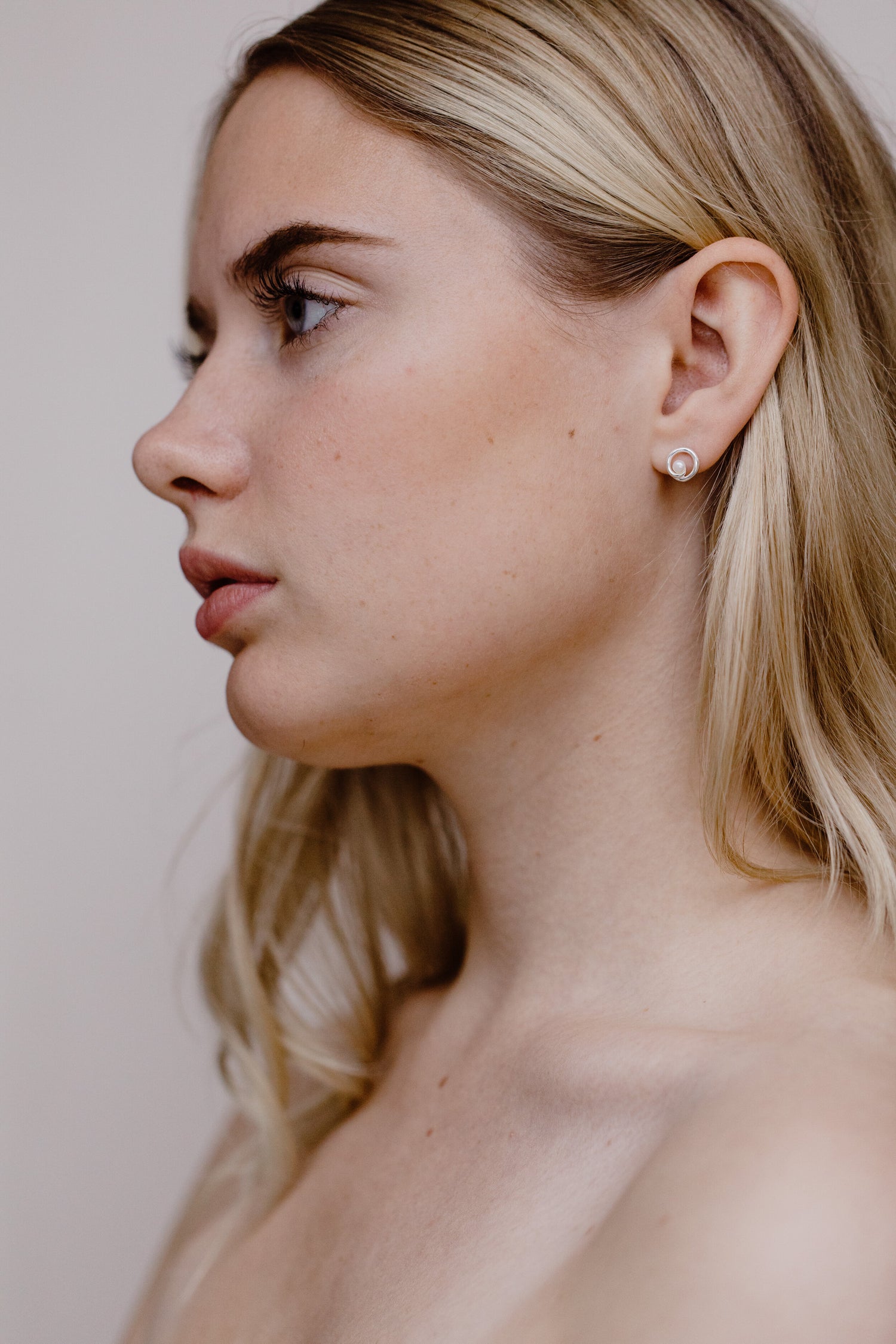 SWIRLA • Pearl Stud Earrings