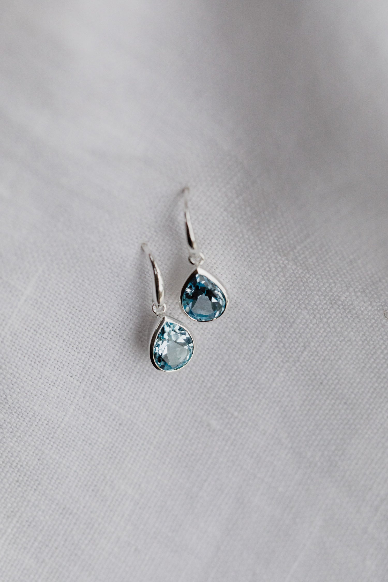 BLUE DEW • Gemstone Drop Earrings