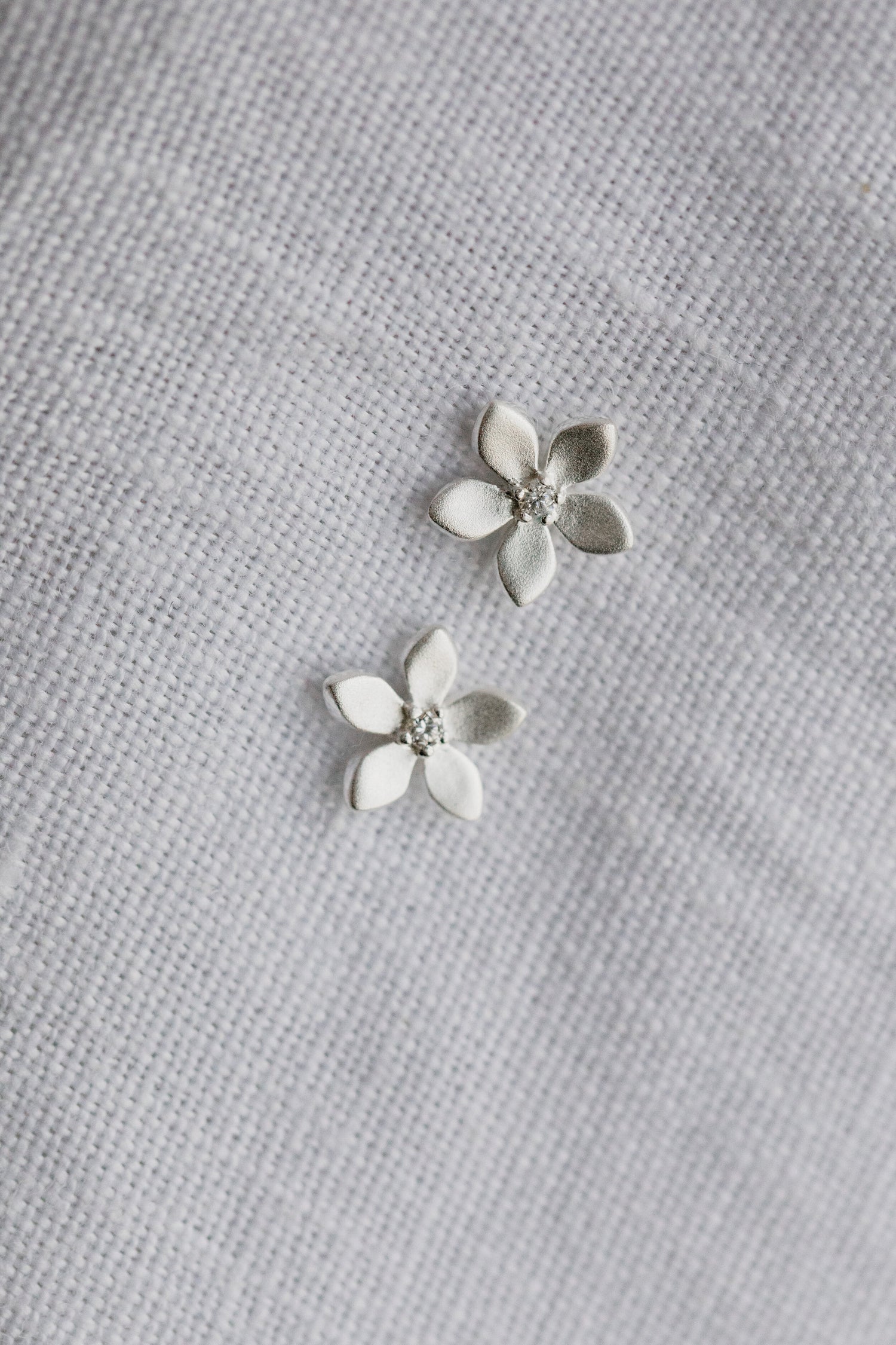 FORGET ME NOT • CZ Flower Studs