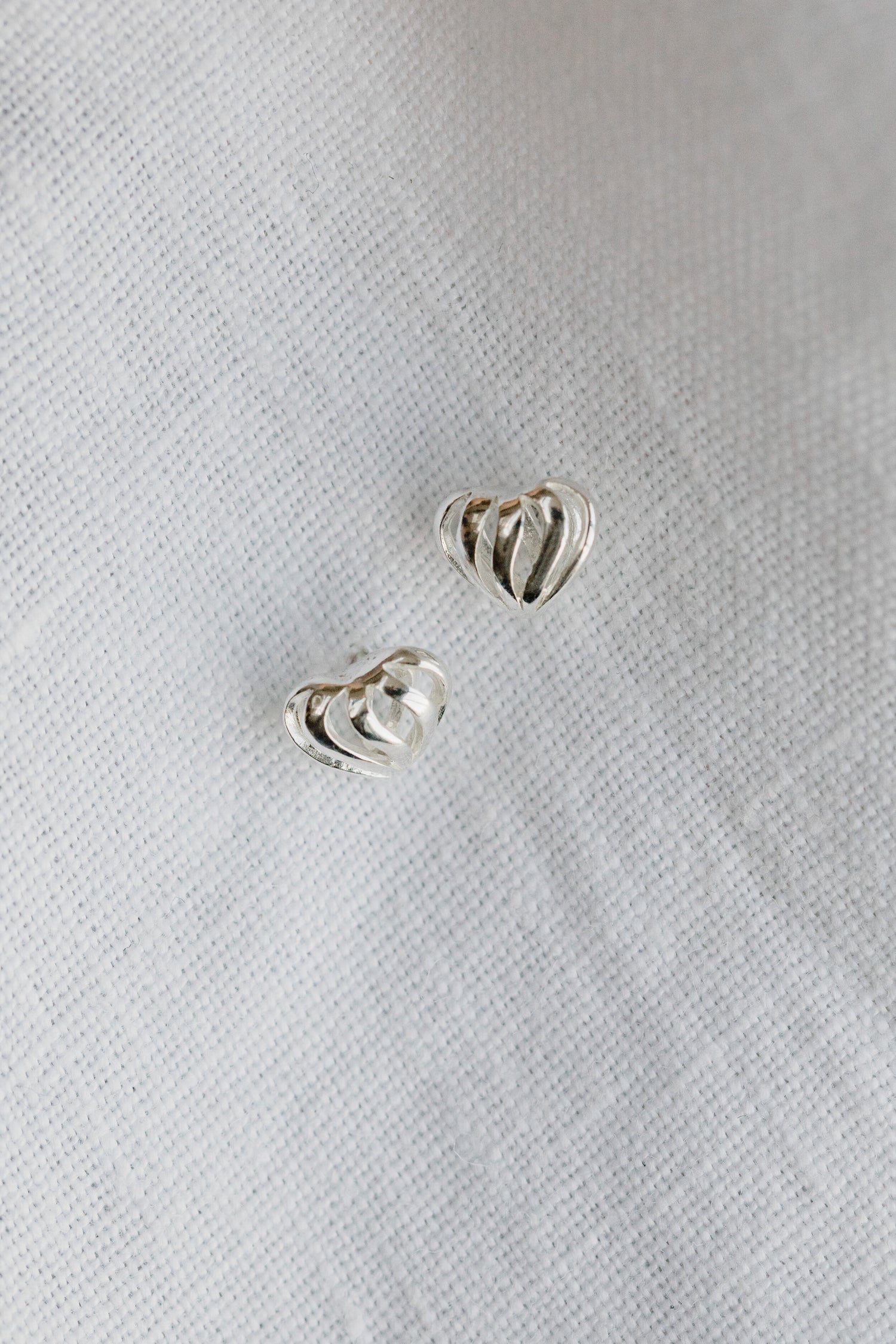 AMORE • Heart Stud Earrings