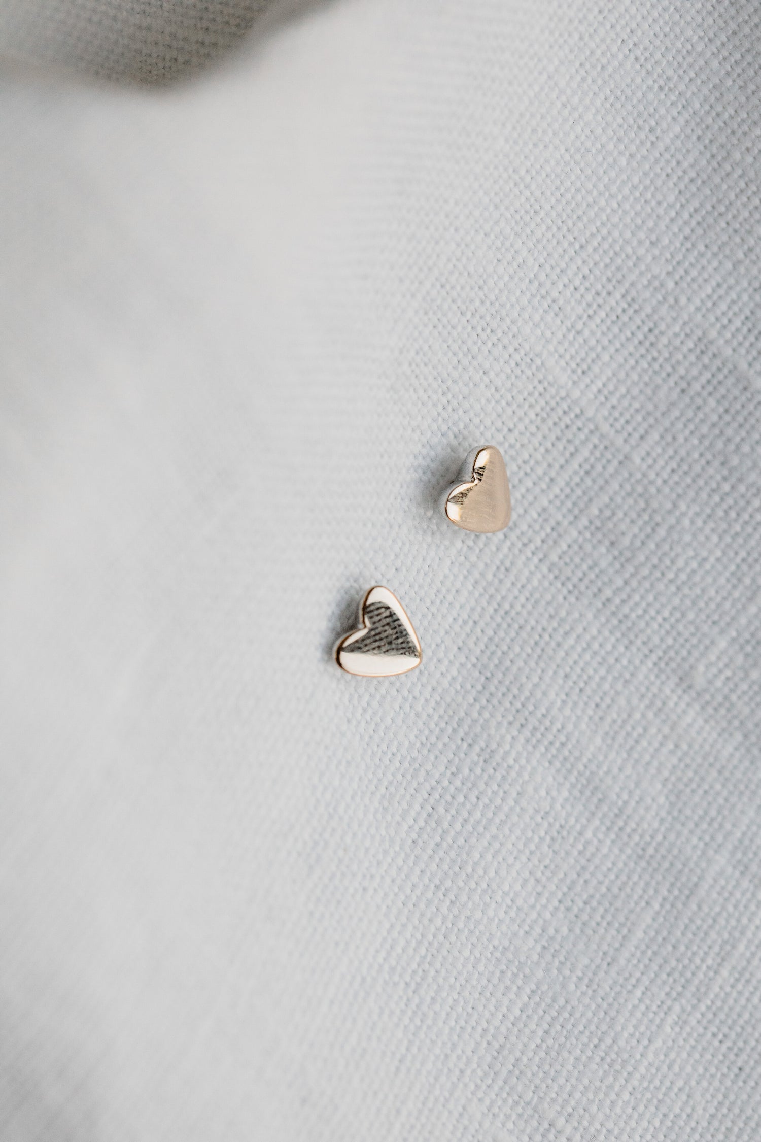 COEUR ROSE • Rose Gold Heart Studs