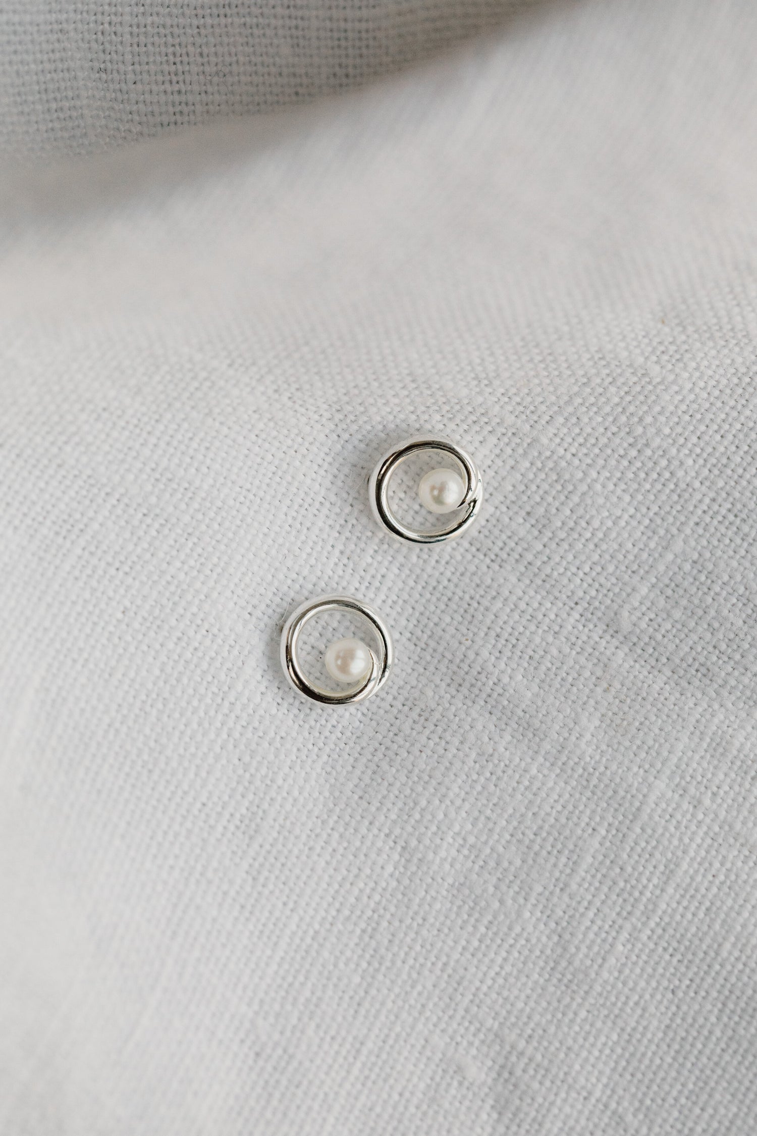 SWIRLA • Pearl Stud Earrings