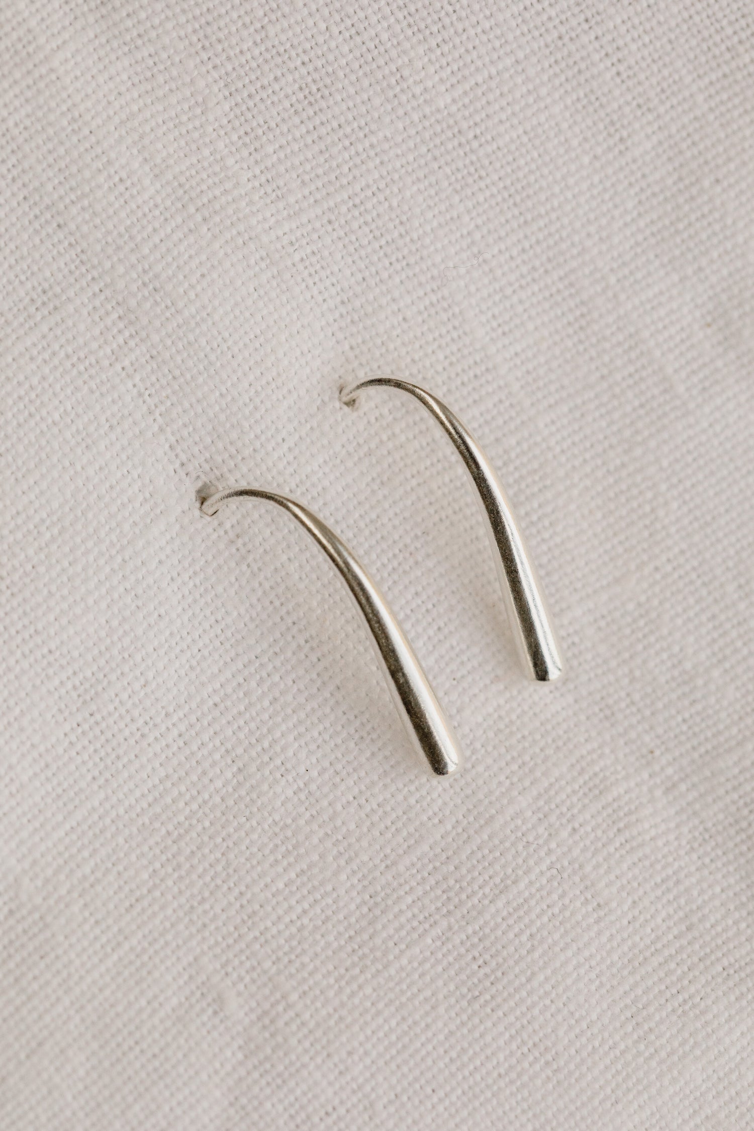 ANGE • Plain Silver Drop Earrings