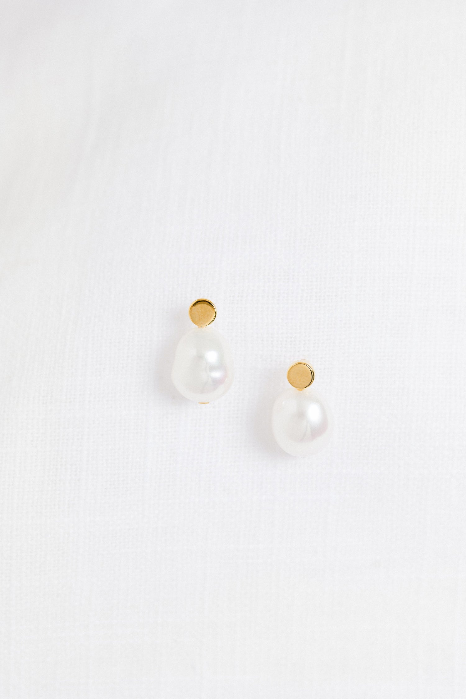 BAROQUE • Gold Plated Pearl Studs