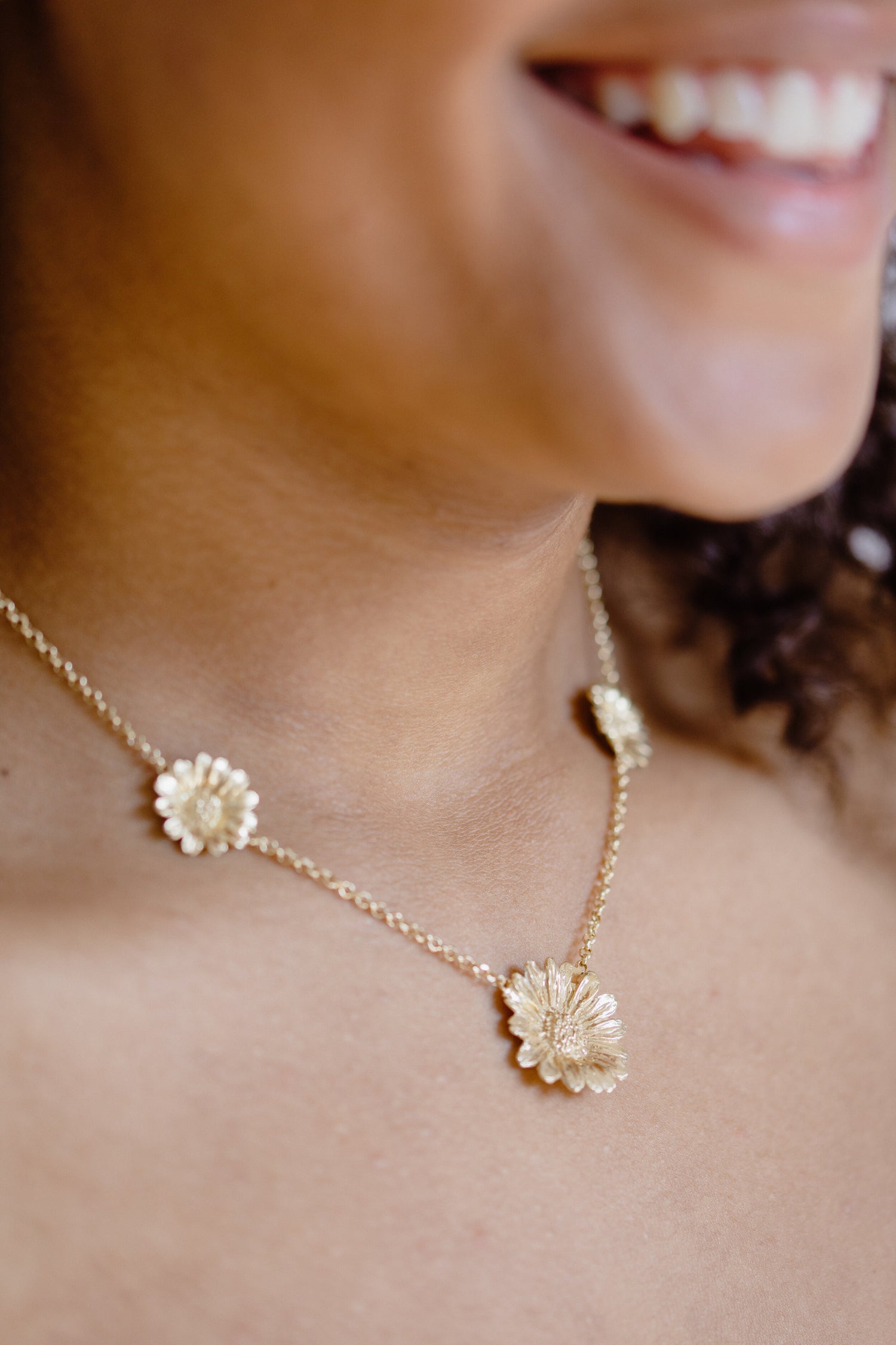 MAISY • Gold Plated Flower Necklace